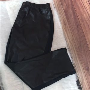 Catherine’s black label faux leather leggings